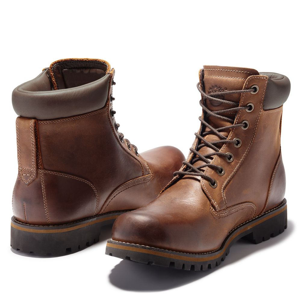 Bototos Timberland Hombre 6-Inch Rugged Waterproof Marrones - Chile IXA-012743